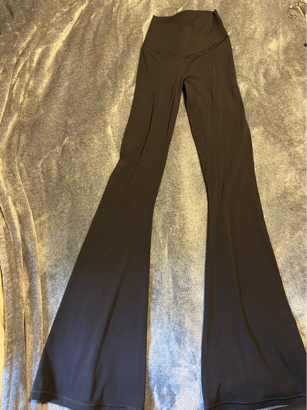 aerie Black Boot-Cut Flare leggings with cross over top
